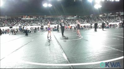 105 lbs Consi Of 8 #2 - Aaliyah Coombes, Wyandotte Youth Wrestling vs Joely Hunt, Vian Wrestling Club