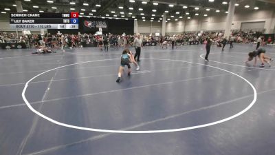 110 lbs 7th Place Match - Serineh Crane, Titan Mercury Wrestling Club (TMWC) vs Lily Baker, Team Nazar Training Center