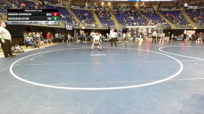 135 lbs Semifinal - Mason Johnson, Mechanicsburg vs Rockson Ryer, Pine Richland