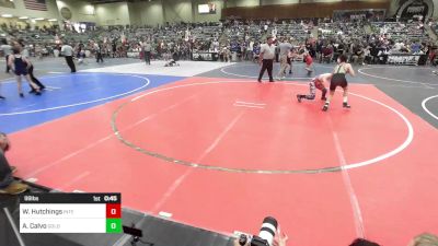 98 lbs Round Of 16 - Wyatt Hutchings, Intermountain vs Abraham Calvo, Gold Rush Wrestling