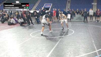 175 lbs 5th Place - Rhys Dewar, Central Catholic vs Octavio DeOliveira, Saint John's Prep
