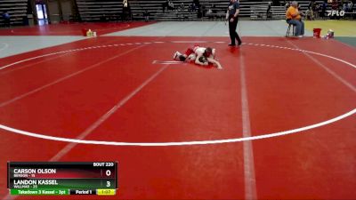 110 lbs Quarterfinal - Carson Olson, Benson vs Landon Kassel, Willmar