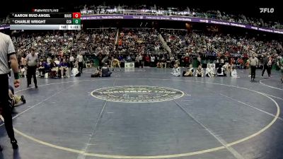 1A 215 lbs Quarterfinal - Charlie Wright, Central Carolina Academy vs Aaron Ruiz-angel, Mount Airy High School