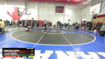92 lbs Champ. Round 1 - Christian Yunker, Carmel USA Wrestling vs Javion Thomas, Southport Wrestling Club