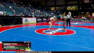 4A-165 lbs Cons. Semi - Guensley Sajous, Hardaway Hs vs Calvin Brown, Benedictine Military School