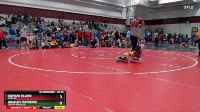 49-53 lbs Semifinal - Graham Mathews, Center Grove WC vs Domani Island, Avon WC