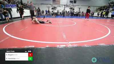 55 lbs Semifinal - Ace Bogart, Dark Cloud Wrestling Club vs Barrett Hembree, Wyandotte Youth Wrestling