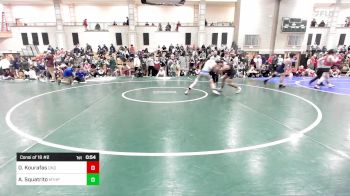 132 lbs Consi Of 16 #2 - Owen Kourafas, Quincy/North Quincy vs Aidan Squatrito, Mt. Hope