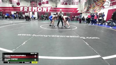 132 lbs Semifinal - Isaiah Cortez, Gilroy vs Aidan Phattanaphibul, Lynbrook