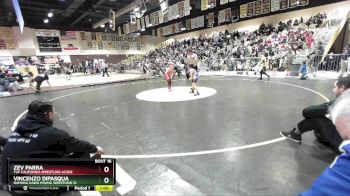 49 lbs Quarterfinal - Zev Parra, TUF California Wrestling Acade vs Vincenzo DiPasqua, Ramona Dawg Pound Wrestling Cl