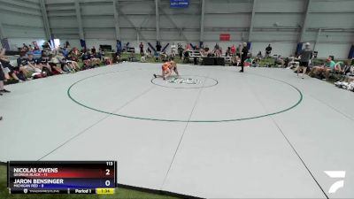 113 lbs Round 2 (8 Team) - Nicolas Owens, Georgia BLACK vs Jaron Bensinger, Michigan Red