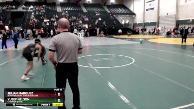 125 lbs Champ. Round 1 - Julian Marquez, Northeastern Junior College vs Yusef Nelson, Chadron State