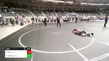 73 lbs Semifinal - Creede Prier, Vian Wrestling Club vs Carter Herandy, Mcalester Youth Wrestling