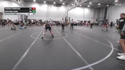 120 lbs Round 3 (4 Team) - Brayden Laird, New England Gold vs Kaiden Pomranig, Steller Trained Greedo