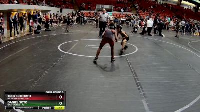 52 lbs Cons. Round 3 - Daniel Soto, Unattached vs Troy Goforth, Mt. Zion Kids WC