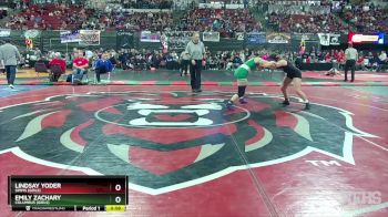 G - 138 lbs Cons. Round 3 - Lindsay Yoder, Simms (Girls) vs Emily Zachary, Columbus (Girls)