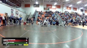 150 lbs Cons. Round 5 - Clayton Myers, Cambridge vs Logan Peterson, Vermilion