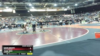 165 lbs Champ. Round 2 - Paige Rees, Bonneville vs Gavin Brown, Rocky Mountain