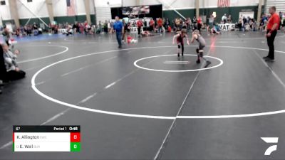 67 lbs Cons. Round 3 - Easton Wall, Burlington vs Kaiden Allington, Southern Wrestling Club