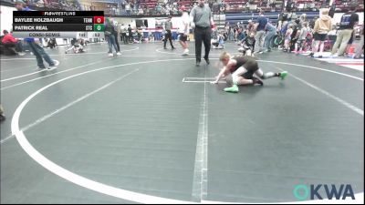 67 lbs Consolation - Baylee Holzbaugh, Team Guthrie Wrestling vs Patrick Real, Sallisaw Takedown Club