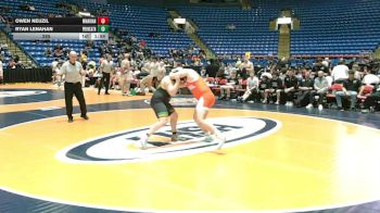 285 lbs Quarterfinals (8 Team) - Owen Neuzil, Woodstock (Marian) vs Ryan Lenahan, New Lenox (Providence Catholic)