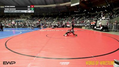 43 lbs Consi Of 8 #2 - Kyrie Ewing, Nashville Catholic Wrestling vs Koen Goodin, Cowboy Wrestling Club