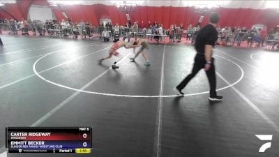 119 lbs Cons. Round 3 - Carter Ridgeway, Wisconsin vs Emmitt Becker, Slinger Red Rhinos Wrestling Club