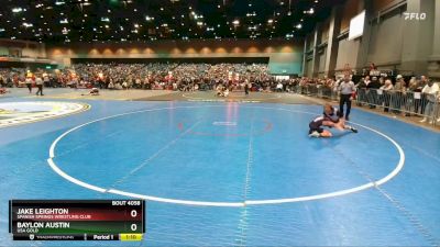 103-111 lbs Round 1 - Jake Leighton, Spanish Springs Wrestling Club vs Baylon Austin, USA GOLD