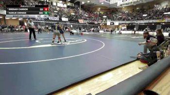 170 lbs 3rd Place Match - Harlie Owings, Eureka Hs vs Brenah Cannon, Council Grove Hs