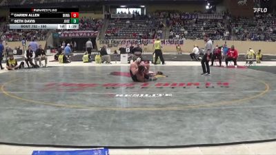 190 lbs Semifinal - Seth Davis, Johnson Central vs Darien Allen, Dupont Manual