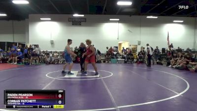 250 lbs Round 2 (8 Team) - Paden Pearson, Oklahoma Blue vs Corban Patchett, Washington