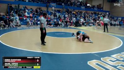 120lbs Champ. Round 2 - Anna Guenther, Napavine (Girls) vs Hazel Asmus, Walla Walla (Girls)