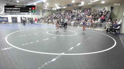 110 lbs Champ. Round 2 - Kaeli Gonzalez, Corona Del Mar vs Callie Carrillo, Millikan