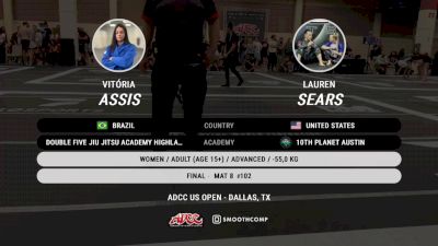Lauren Sears vs Vitória Assis 2025 ADCC Dallas Open