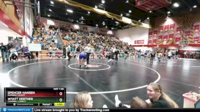 285 lbs Cons. Round 3 - Spencer Hansen, Natrona County vs Wyatt Herther, Campbell County