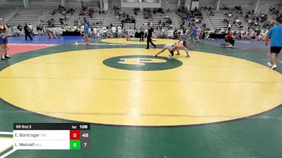 135 lbs Rr Rnd 3 - Ethan Bontrager, The Fort Hammers vs Lane Metcalf, Hillbilly Hammers