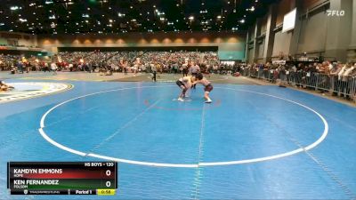 120 lbs Cons. Round 5 - Kamdyn Emmons, Hope vs Ken Fernandez, Folsom