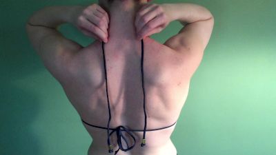 Tie Halter Bikini Into A T-Back