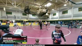 65 lbs Semifinal - Benson Ritter, Gorilla Wrestling Club, Inc. vs Brody Bader, Siouxland Wrestling Academy