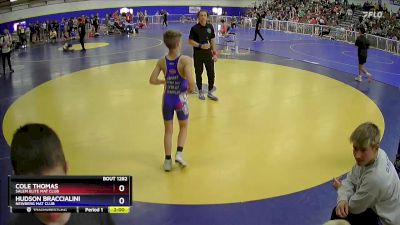 92 lbs Cons. Round 2 - Cole Thomas, Salem Elite Mat Club vs Hudson Braccialini, Newberg Mat Club