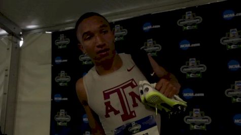 Donavan Brazier after blasting second fastest junior time ever in NCAA prelim