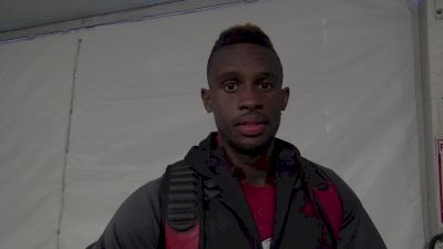 Jarrion Lawson after winning the LJ and qualifying for 3 sprint finals