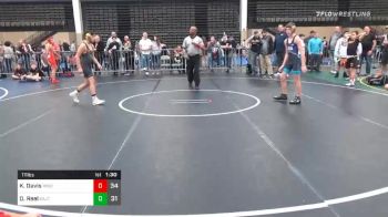 111 lbs Semifinal - Kingston Davis, Rampage ES vs Dylan Reel, GA Justice Takedown ES