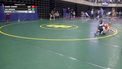 56 lbs Rr Rnd 2 - Isabel O'Brien, Montrose vs Ava Weekes, Shenandoah