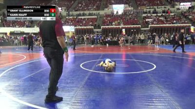 66 lbs Quarterfinal - Grant Ellingson, Mine Yard Dogs Wrestling Club vs Kanin Knaff, Shepherd Wrestling Club