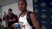 Donavan Brazier after breaking collegiate and US junior 800 record