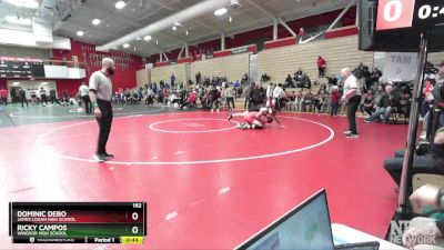 192 lbs Cons. Semi - Dominic DeBo, James Logan High School vs Ricky Campos, Windsor High School