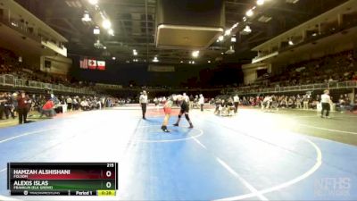 215 lbs Cons. Round 1 - Alexis Islas, Franklin (Elk Grove) vs Hamzah Alshishani, Folsom