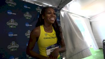 Raevyn Rogers after winning her second straight NCAA title