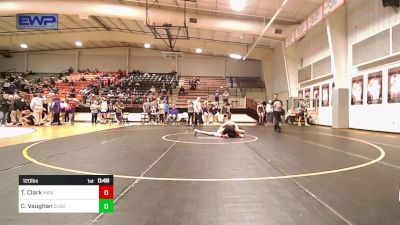 120 lbs Consolation - Tucker Clark, Mannford High School vs Cole Vaughan, Cushing High School